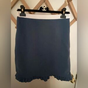 New authentic Marni Blue Ruffle Hem wool Skirt